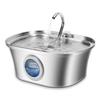 Dispensador de Agua para Mascotas de Acero Inoxidable Alimentador Inteligente de Agua Led para Gatos y Perros Purificación de Agua de Doble Capa Plato para Beber Tazón de Agua