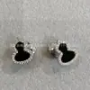 Pendientes de Calabaza Pequeña Qilin Versión Alta para Mujer Lujo Ligero Sensación de Alta Gama Chapado en Oro Rosa 18K Ágata Roja Pendiente de Diamante Completo Joyería ins