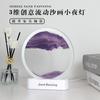 Pintura em Areia Movediça Luminária Noturna Presente Criativo Ampulheta 3D Pintura Luz de Atmosfera Decorativa Ornamento Dinâmico para Mesa de Casa