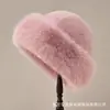 Sombrero Mongol para Mujer en Otoño e Invierno, Cálido y Amigable con la Cara, Protección Pequeña para las Orejas, Piel Sintética de Visón del Noreste, Sombrero Mongol de Moda y Sencillo, Sombrero tipo Cuenca al por Mayor