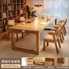 Escritorio de Madera Maciza, Escritorio Largo para Leer y Estudiar, Mesa Doble Larga para Uso Doméstico, Estación de Trabajo para Computadora