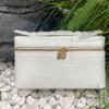 Nuevo Estilo Botón Dorado Patrón Piedra Bolsa Lonchera Cuero Genuino Bolso Bandolera de Hombro para Mujer Nicho Lujo Ligero Bolsa Patrón Piedra