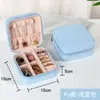 Caja de Almacenamiento Pequeña de PU Brillante para Joyería al por Mayor Almacenamiento de Joyas Pendientes Pendientes Collar Caja de Regalo para Joyería
