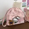 Nuevo estilo de comercio exterior, gran capacidad, versátil, con estampado de estrellas, fresco, moderno y minimalista, bolso de hombro/bolso cruzado/mochila transparente