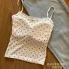 Camisola de lunares con relleno para chica atractiva, adecuada para usar como prenda exterior o interior, estiliza y tiene una espalda bonita, top sin mangas para mujer en verano