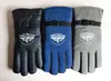 Guantes de esquí para hombre, de invierno, cálidos, con forro polar, gruesos, resistentes al frío y al viento, para montar en motocicleta, guantes de algodón