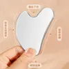 Raspador Facial de Aço Inoxidável 304L, Ferramenta de Beleza para Olhos, Raspador Gua Sha em Formato de Coração, Ferramenta de Lifting Facial para Sulcos Nasogenianos, Adequado para Uso em Todo o Corpo