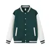 380G Algodón Diamante Texturizado Capa de Aire Bloque de Color Retro Americano Chaqueta de Béisbol Holgada Casual Unisex