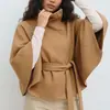 2026 Nueva Elegante Ropa para Mujer Estilo de Exportación Europeo y Americano Elegante Top Ajustado Cuello Alto Color Sólido Gabardina