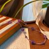 Collar de Amatista Natural Fresco de Verano Ins Cadena para Clavícula Deslumbrante con Estrellas Apilada con Original Hecho a Mano