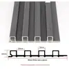 Decoração Interior em PVC Eco-Madeira Placa Concavo-Convexa Parede de Fundo de TV da Moda Painel de Parede Grelha de Plástico de Fibra de Madeira de Bambu