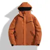 Chaqueta de Algodón con Capucha de Estilo Idéntico para Otoño e Invierno, Estilo Pareja, Casual Versátil de Exterior, Moderna, Cortavientos y a Prueba de Frío para Hombre
