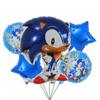 Amazon nuevo estilo Sonic Hedgehog Sonic niño traje de fiesta de cumpleaños Sonic globo de aluminio