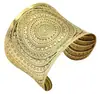 Pulseras Metálicas Anchas Transfronterizas, Brazaletes Extravagantes para el Brazo, Accesorios para la Muñeca, Accesorios de Danza de Dunhuang, Pulseras Abiertas de Estilo Étnico, Venta Directa Étnica Dai