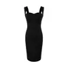 Elegante y maduro estilo, vestido camisola ajustado con abertura trasera, moda de verano para mujer, cuello cuadrado, ceñido a la cintura, minivestido bodycon