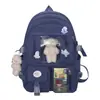 Mochila de Estilo Universitario Nuevo de Comercio Exterior para Mujer Estilo Coreano Bolsa para Estudiante Bolsa para Estudiante de Primaria y Secundaria Tela de Nylon Mochila de Gran Capacidad