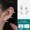Brincos de Liga de Titânio de Grau Médico para Implante F136 para Mulheres, Simples e Modernos, Brincos de Zircônia Hipoalergênicos