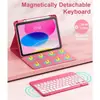 Adecuado para Apple iPad A16 Teclado Bluetooth Retroiluminado Funda Protectora Air110.9 Ranura de Carga para Lápiz Funda para Tableta M4