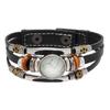 Nueva Moda Europea y Americana Joyería Personalidad Luminoso Equipo de Fútbol Aficionados Pulsera de Cuero Regalo Conmemorativo Pulsera de Cuerda para la Mano