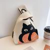 Bolso pequeño cuadrado ins bolso de mano para mujer bolso tipo cubo tejido estilo coreano bolso de mano versátil bolso tote casual bolso para lonchera poliéster
