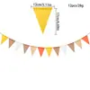 Bandera de Lino Sintético Escena de Fiesta de Cumpleaños Diseño Pancarta Guirnalda Boda Estilo Europeo Festival Bandera de Seis Colores