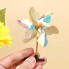 Día del Niño Molinillo de Viento Móvil Pasador Pequeño Creativo Divertido Lindo Adorno para el Cabello Pasador Niñas Clip de Joyería Colorido
