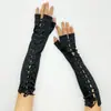 Guantes Rojos de Ropa Lolita Guantes de Cosplay Decoración de Vestido de Noche Guantes para Actuación en Escenario Guantes para Cubrir Cicatrices