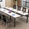 Mesa de conferência, mesa longa, mesa de escritório retangular moderna e simples, mesa de negociação, mesa longa, bancada de trabalho, mesa de treinamento de funcionários