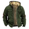 Sudadera con capucha, forro marrón, bolsillo con solapa, chaqueta de algodón, impresión digital 3D, estilo vaquero occidental transfronterizo europeo y americano, 2024