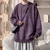Moletom com Capuz Redondo Tie-dye Retrô Bordado de Letras Masculino Outono Tamanho Plus Marca Tendência Top Juvenil Solto