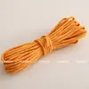 Cuerda de Algodón Retorcida de Núcleo de 4 mm Cuerda Trenzada Colorida Hecha a Mano para Bricolaje Cuerda Decorativa Cuerda de Hilo de Algodón Material para Abalorios Lanyard de Teléfono Colgante de Bolso