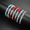 Nuevo Pulsera Colgante de Regalo de Navidad Transfronterizo de 6 piezas Rojo Verde Cerámica Suave Letra Cuentas Pulsera Elástica