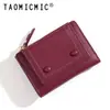 Taomicmic Billetera Corta Simple con Botón a Presión para Mujer Multifuncional 80% de Descuento Monedero Tarjetero Portátil Billetera para Identificación