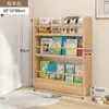 Prateleira de Livros Montada na Porta Rack de Armazenamento para Quarto de Casa Armazenamento Multicamadas Montado na Parede do Chão ao Teto Estante de Livros Infantil Montada na Parede de Madeira Maciça