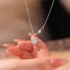 Colar Romance Estrelado Prata de Lei S999 Pingente Estrela Ardente Luxo Leve Design de Nicho Corrente para Clavícula Presente para Namorada