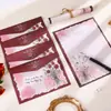 Set de papel de carta con rosas rosas, membrete romántico, sobres pequeños de alta gama, set de escritura para expresar amor, set de regalo