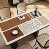 Mantel individual vintage, impermeable y a prueba de aceite, mantel de mesa para comedor sin lavado, nuevo mantel de lujo ligero de alta gama con aislamiento térmico, mantel de mesa para comedor resistente a altas temperaturas y anti-quemaduras