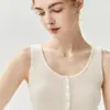 Top de tirantes de punto de cachemira con cuello redondo adelgazante para mujer, para usar en capas o solo, suéter sin mangas versátil de alta gama, invierno