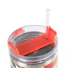 Termo Navideño 5D de Segunda Generación Bolso Termo de Acero Inoxidable Taza para Coche con Asa Gran Capacidad Termo para Coche