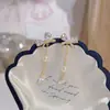 Pendientes de Borla con Lazo y Perla en Forma de Gota de Agua, Sensación de Lujo Ligero y Gama Alta, Pendientes con Aguja de Plata S925, Pendientes de Temperamento Dulce y Delicado