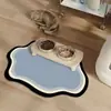 Tapetes para mascotas al por mayor, tapetes antideslizantes para cuencos de gato, tapetes de suelo de tierra de diatomeas, tapetes para cuencos de gato y perro, suministros para mascotas para el suelo anti-suciedad