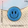 Etiqueta de bordado de computador toalha bordado borda dourada distintivo de rosto sorridente acessórios de vestuário patch adesivo patch tecido bordado patch de tecido