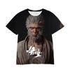 Fábrica en stock comercio exterior al por mayor negro mito Wukong impresión 3D camiseta de manga corta para hombre una generación de pelo ahora haz