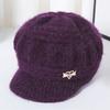 Gorro de Invierno para Madre, Personas Mayores y Abuelas, Gorro Versátil de Hilo con Felpa, Gorro Cálido para Personas de Mediana Edad y Mayores, Gorro de Algodón Tejido Engrosado