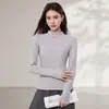 Camiseta base com veludo espesso para mulheres, top quente de outono e inverno, pode ser usada como roupa íntima ou externa, camiseta versátil de alta qualidade com gola redonda e manga longa