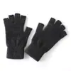 Guantes de Cachemira Pura de Medio Dedo para Mujer para Otoño e Invierno, Guantes de Medio Dedo sin Dedos para Hombre, Guantes de Punto Cálidos con Pantalla Táctil