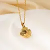 Collar Colgante Nuevo Ins Europeo y Americano Acero Inoxidable Chapado en Oro de 18K Elemento de Vida Marina Pez Delfín Cadena para Clavícula de Playa
