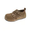 2026 Zapatos Birkenstock Retro de Suela Gruesa para Mujer Otoño Nuevo Estilo Slip-on Persona Perezosa Versátil Zapatos Individuales para Mujer Zapatos Casuales Zapatos de Primavera y Otoño