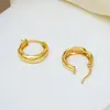 Pendientes de Moda Aro para Mujer Diseño de Nicho Aro de Gama Alta Nuevo Popular Pendientes de Material de Cobre Lujo Ligero