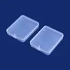 Caja de Almacenamiento de Plástico Transparente Cuadrada Esponja para Maquillaje Pestañas Postizas Mascarilla Cosméticos Joyería Caja Organizadora de Pesca Caja Vacía Pequeña Almacenamiento